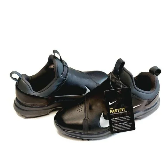Nike Golf Tour Premier Golf Shoes Mens Size 7 AO2241-002 Black Silver Fastfit - Picture 8 of 8